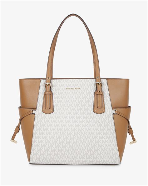 michael michael kors voyager vanilla|Voyager Medium Logo Tote Bag .